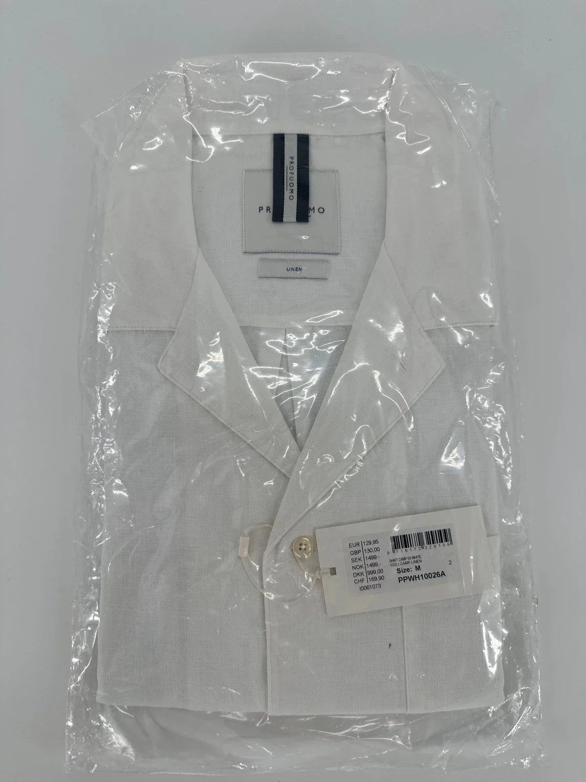 Profuomo poloshirt wit (M) linnen - foto 1