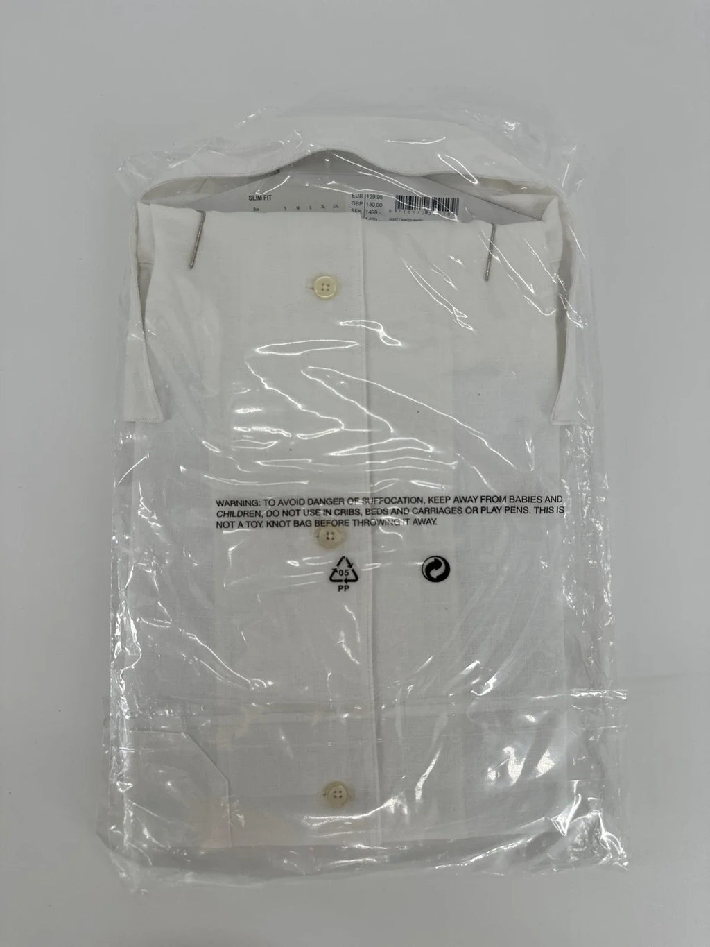 Profuomo poloshirt wit (M) linnen - foto 3