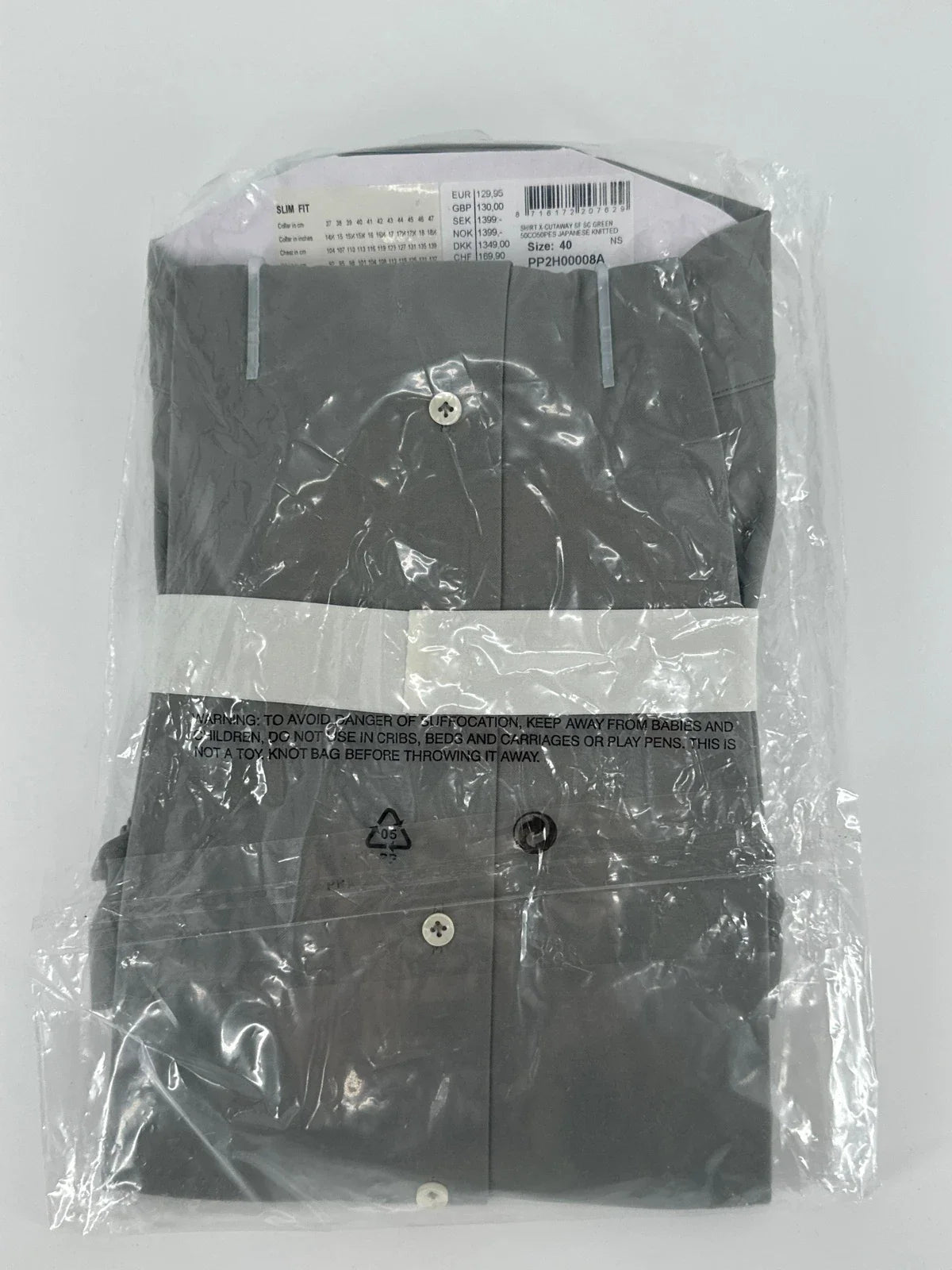 Profuomo overhemd Japanese knitted groen (40) - foto 4