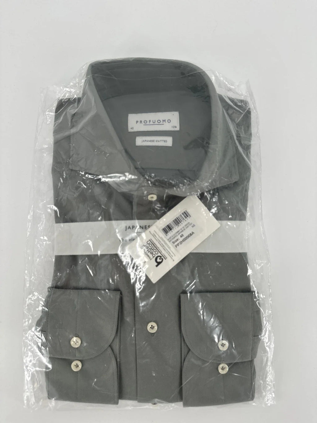 Profuomo overhemd Japanese knitted groen (40) - foto 1