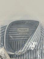 Profuomo overhemd Japanese knitted wit/blauw (43) - foto 2