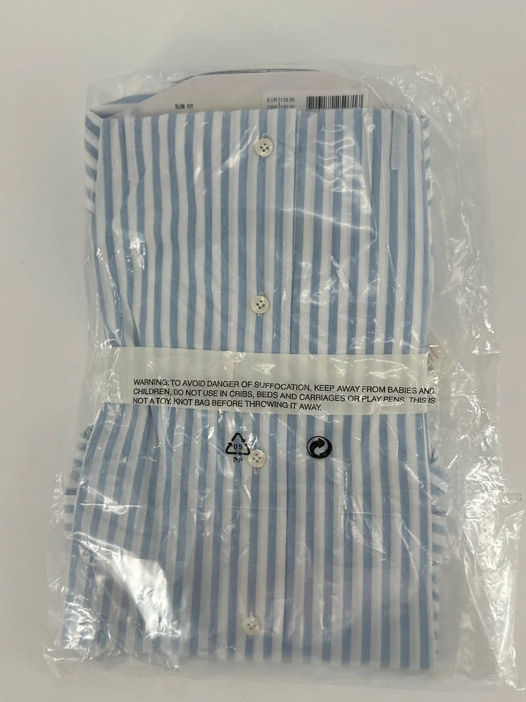 Profuomo overhemd Japanese knitted wit/blauw (43) - foto 4