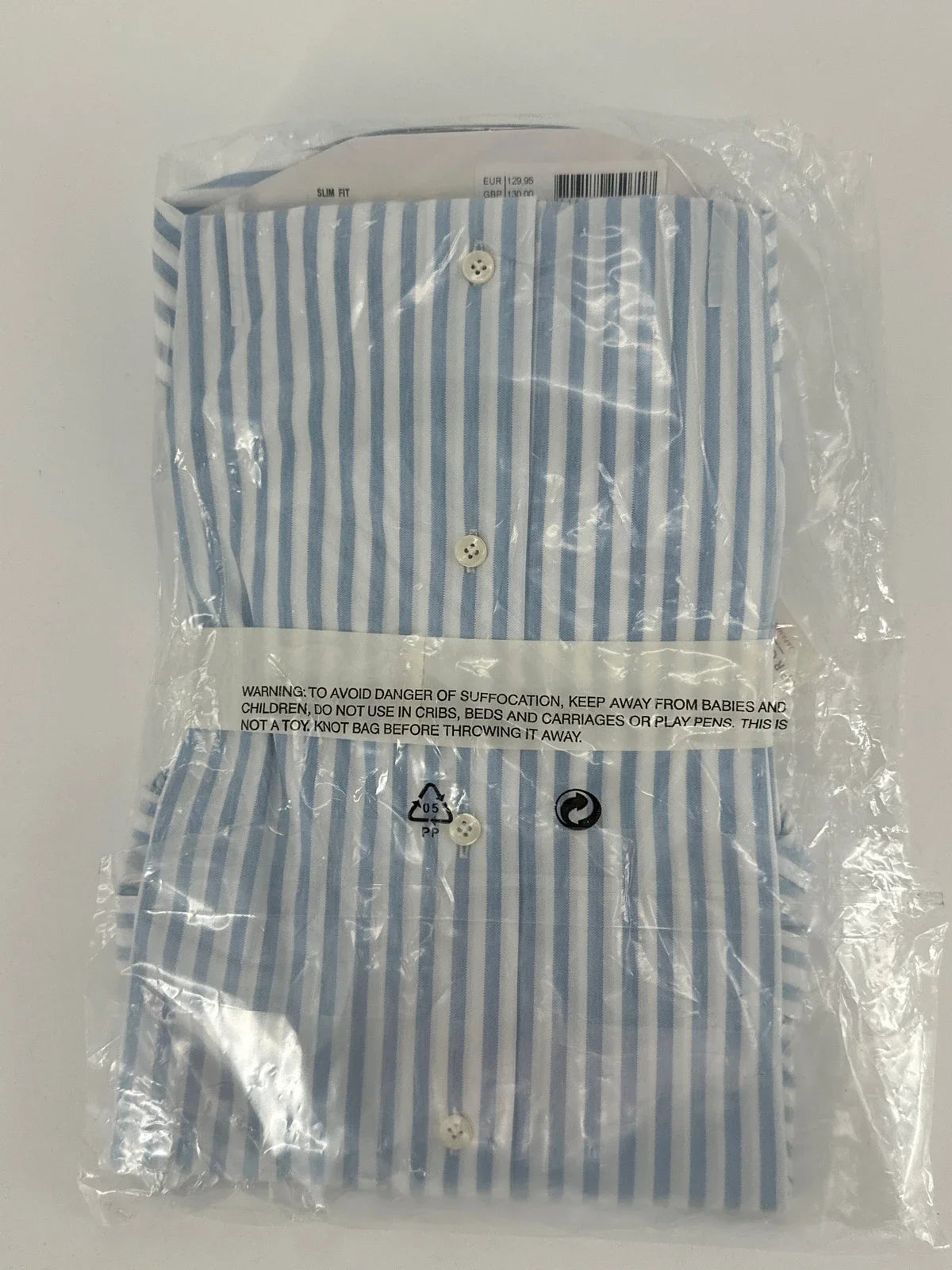 Profuomo overhemd Japanese knitted wit/blauw (43) - foto 4