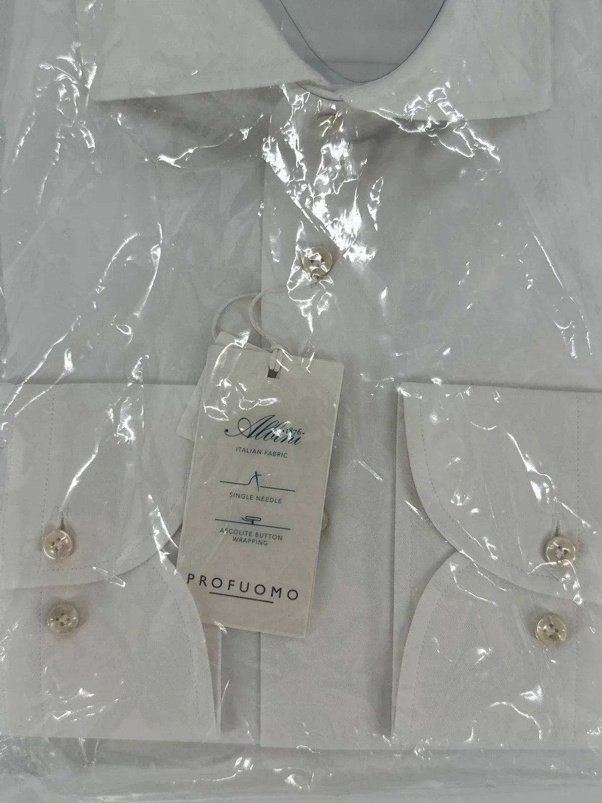 Profuomo overhemd regular fit wit (41) - foto 3