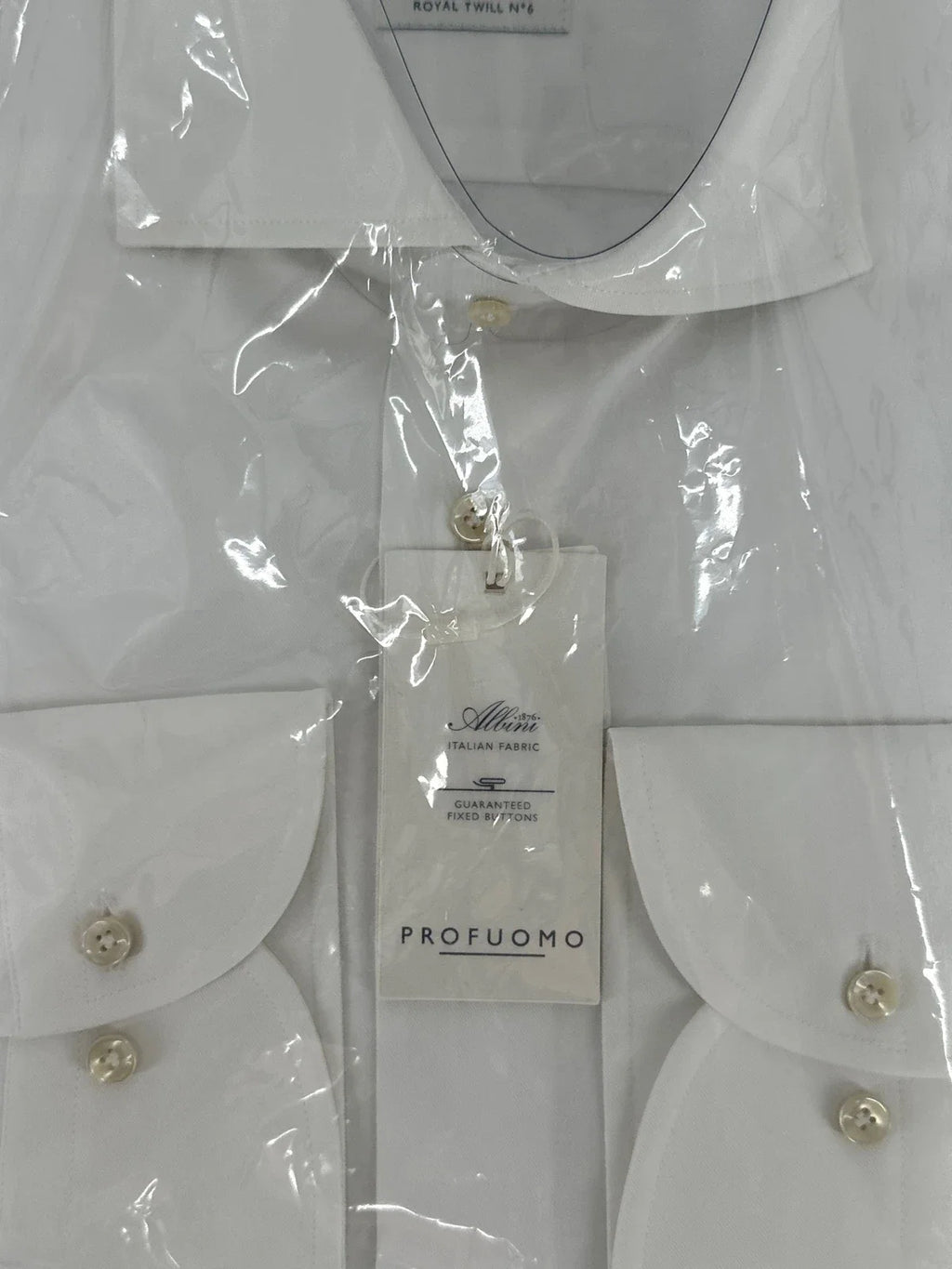 Profuomo overhemd Royal twill N•6 wit (41) - foto 3