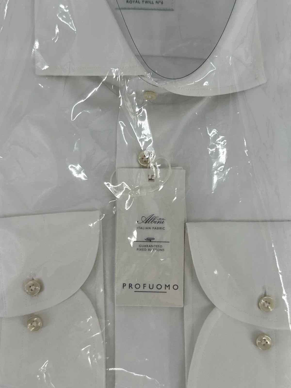 Profuomo overhemd Royal twill N•6 wit (41) - foto 3