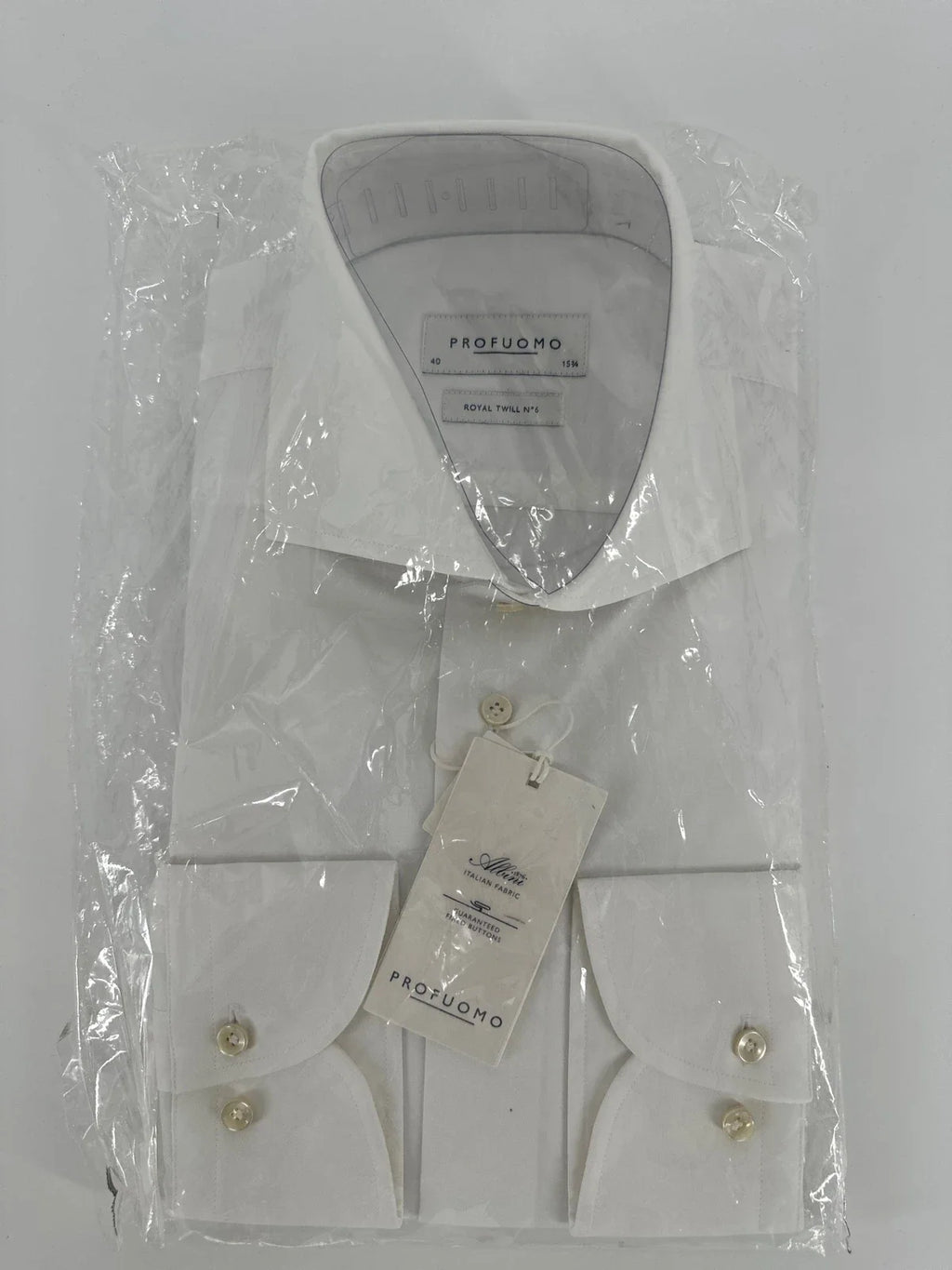 Profuomo overhemd Royal twill N•6 wit (40) - foto 1