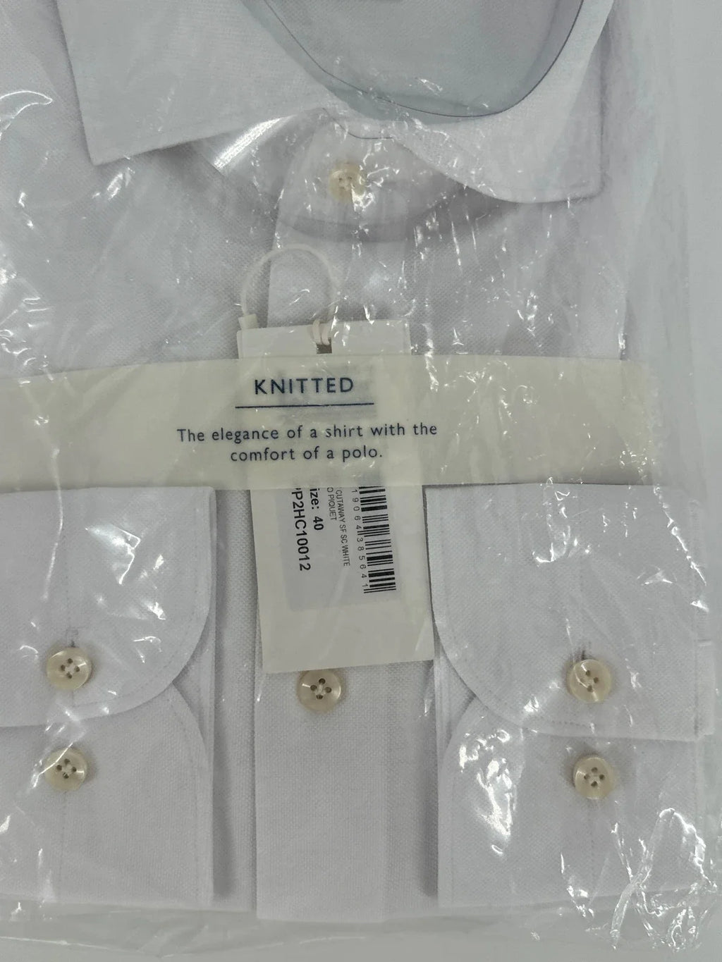 Profuomo overhemd knitted wit (40) - foto 3
