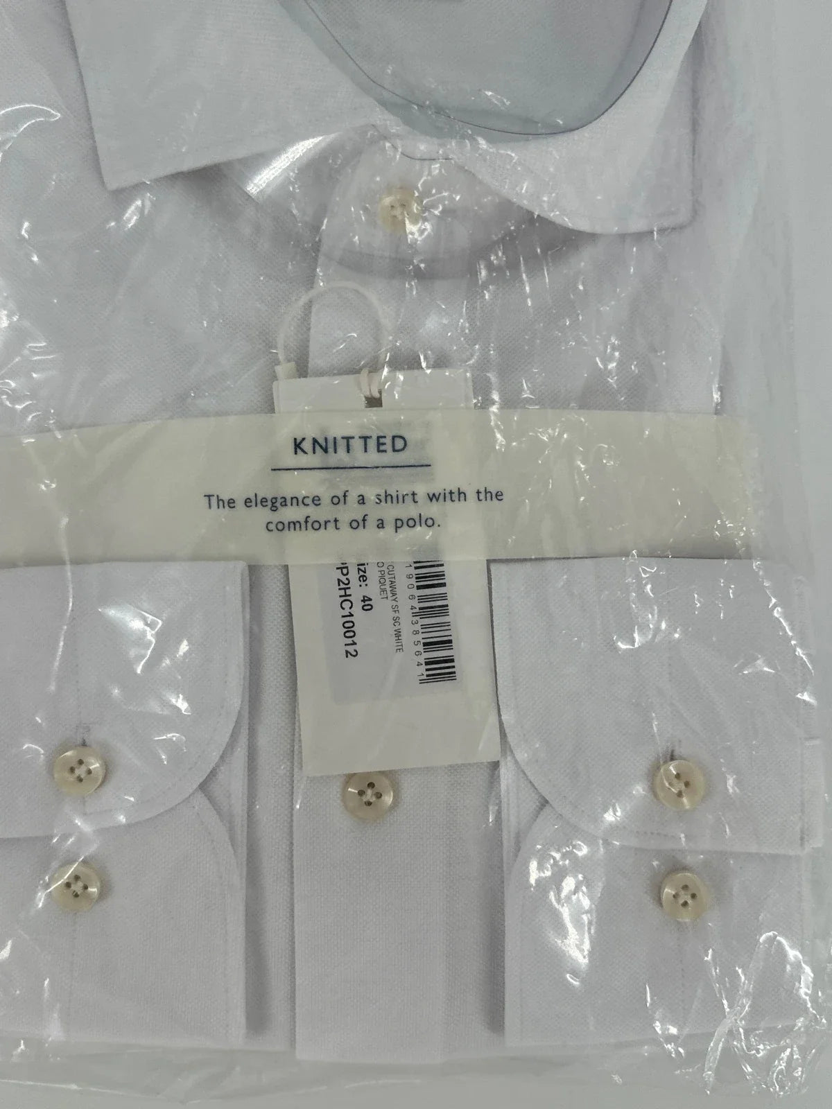 Profuomo overhemd knitted wit (40) - foto 3