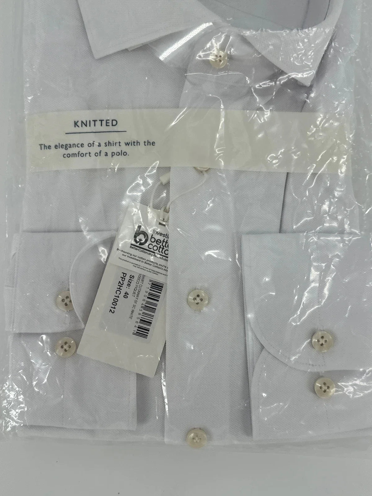 Profuomo overhemd knitted wit (40) - foto 3