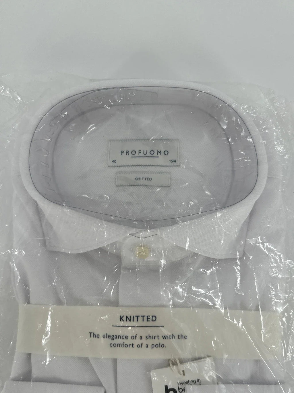 Profuomo overhemd knitted wit (40) - foto 2
