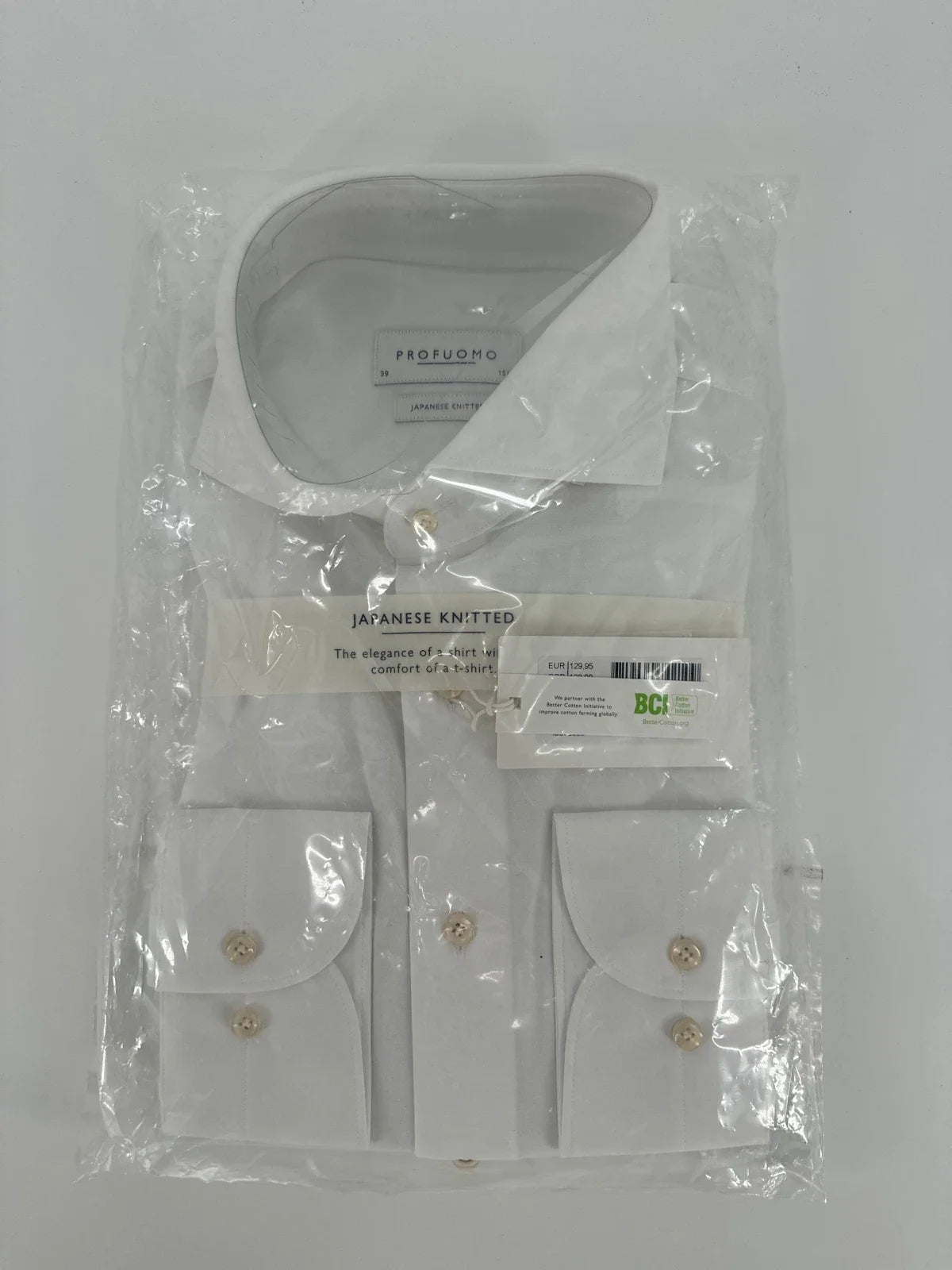 Profuomo overhemd Japanese knitted wit (39) - foto 1