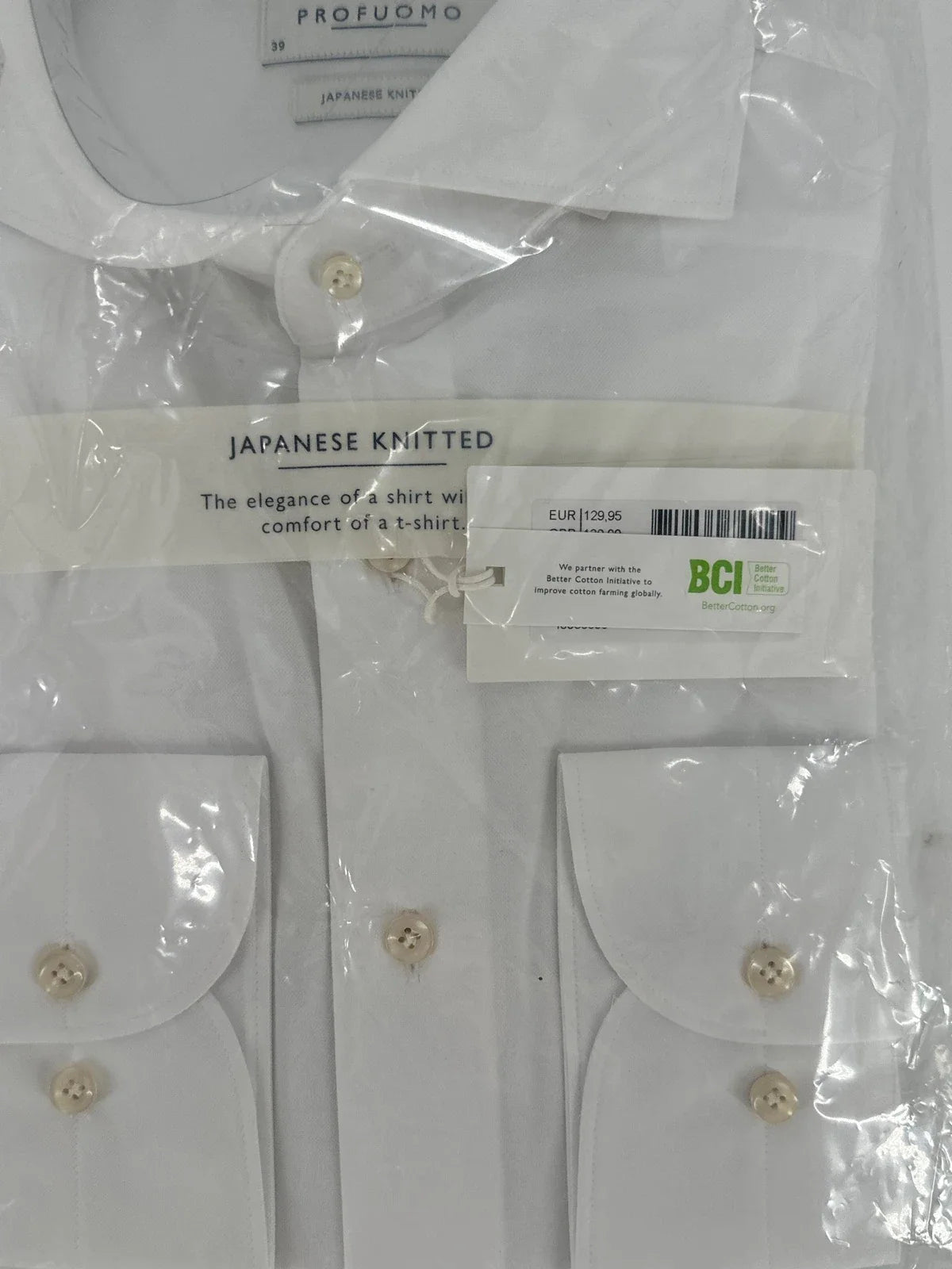 Profuomo overhemd Japanese knitted wit (39) - foto 3