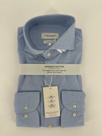 Profuomo overhemd Japanese knitted lichtblauw (38) - foto 1