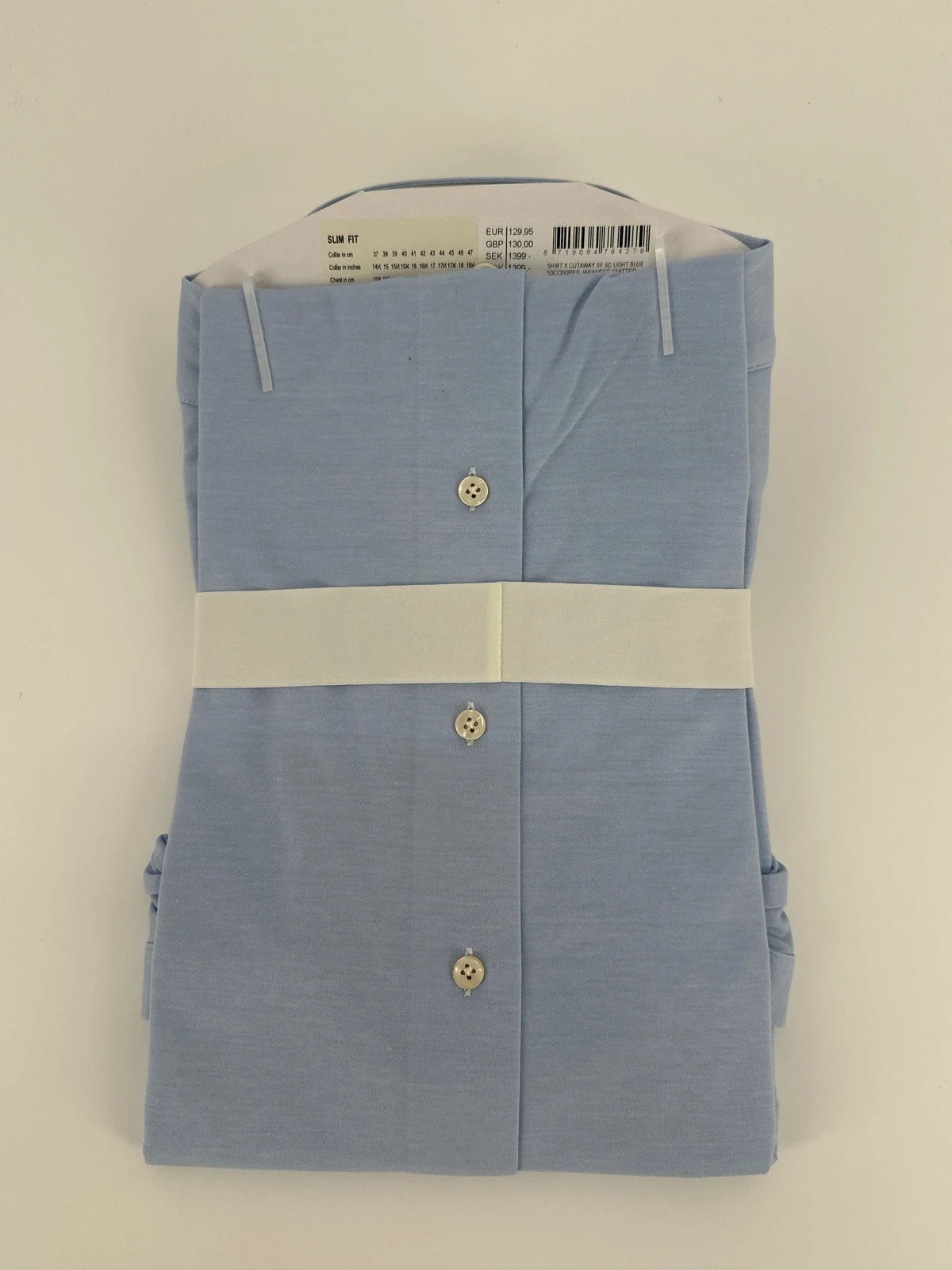 Profuomo overhemd Japanese knitted lichtblauw (38) - foto 4