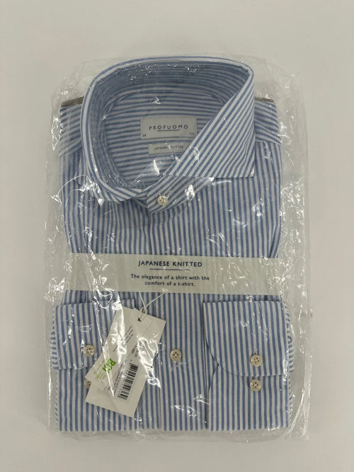 Profuomo overhemd Japanese knitted gestreept (39) - foto 1