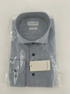 Profuomo overhemd cotton linen lichtblauw (43) - foto 1