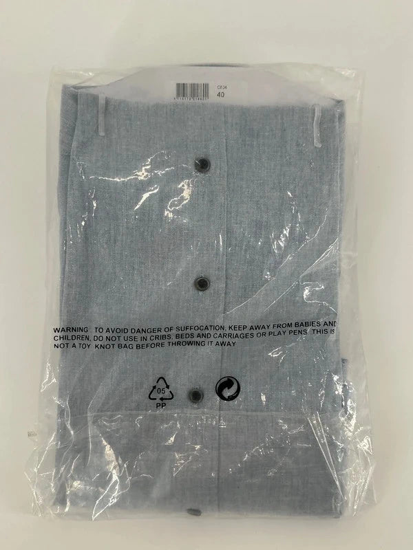 Profuomo overhemd cotton linen lichtblauw (40) - foto 3