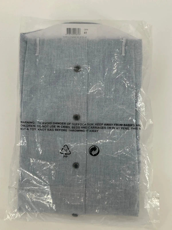 Profuomo overhemd cotton linen lichtblauw (41) - foto 3