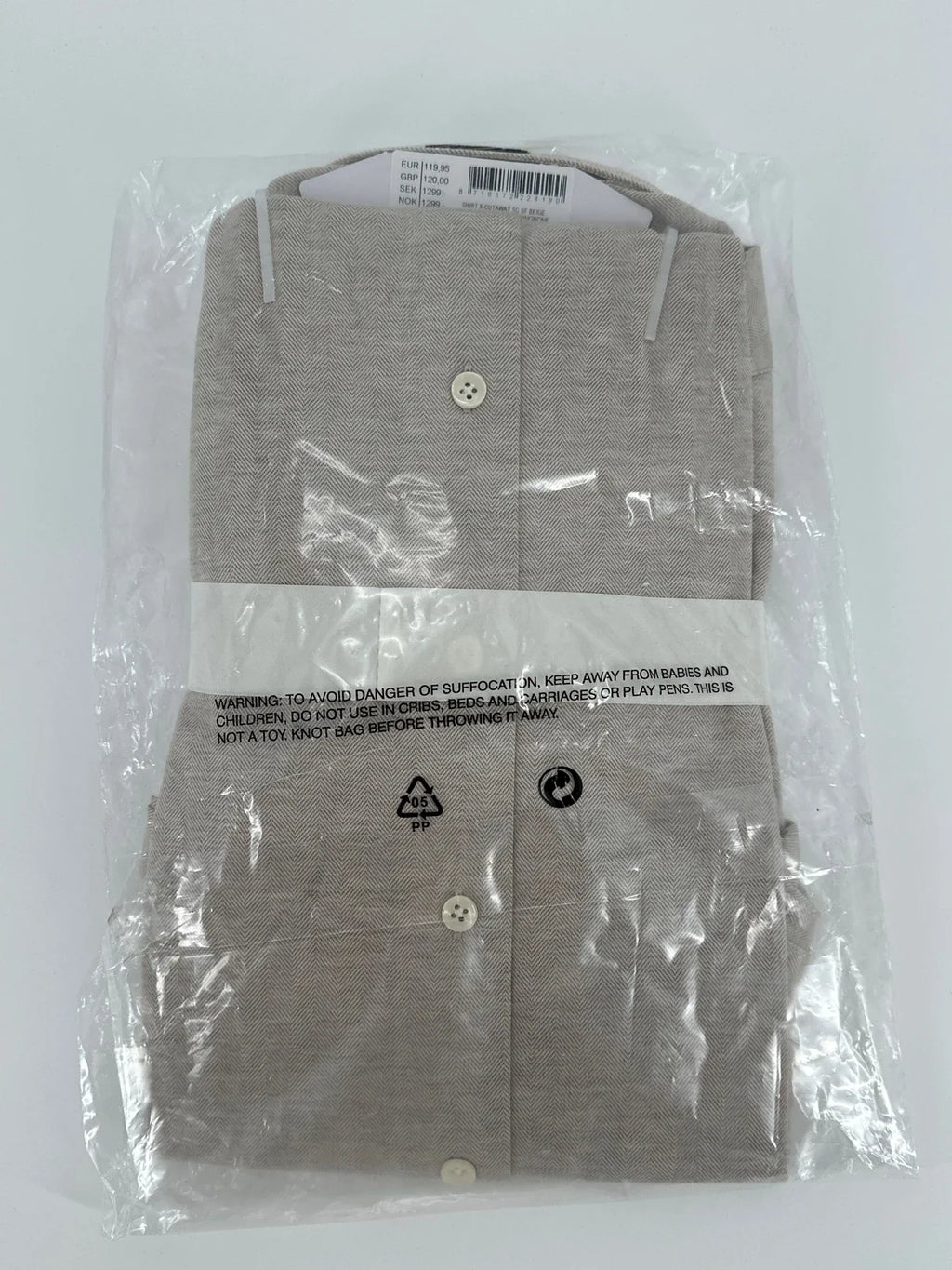 Profuomo overhemd knitted beige (41) - foto 4