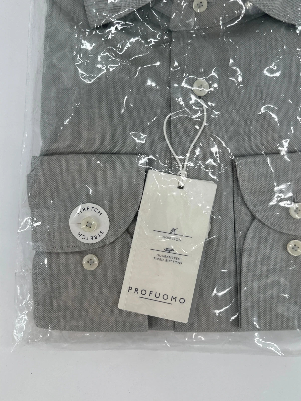 Profuomo overhemd non iron grijs (41) - foto 3