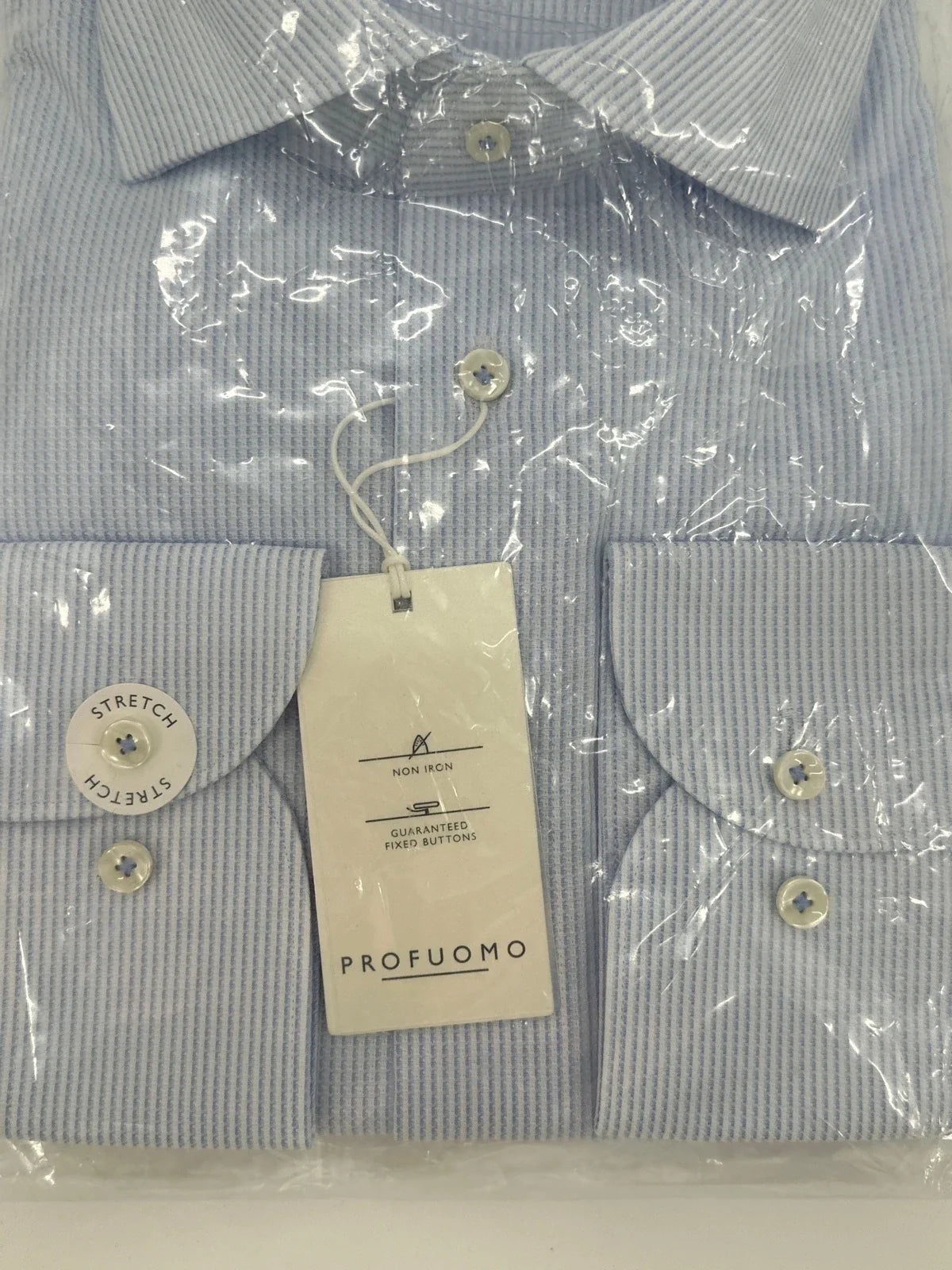 Profuomo overhemd non iron lichtblauw (44) - foto 3