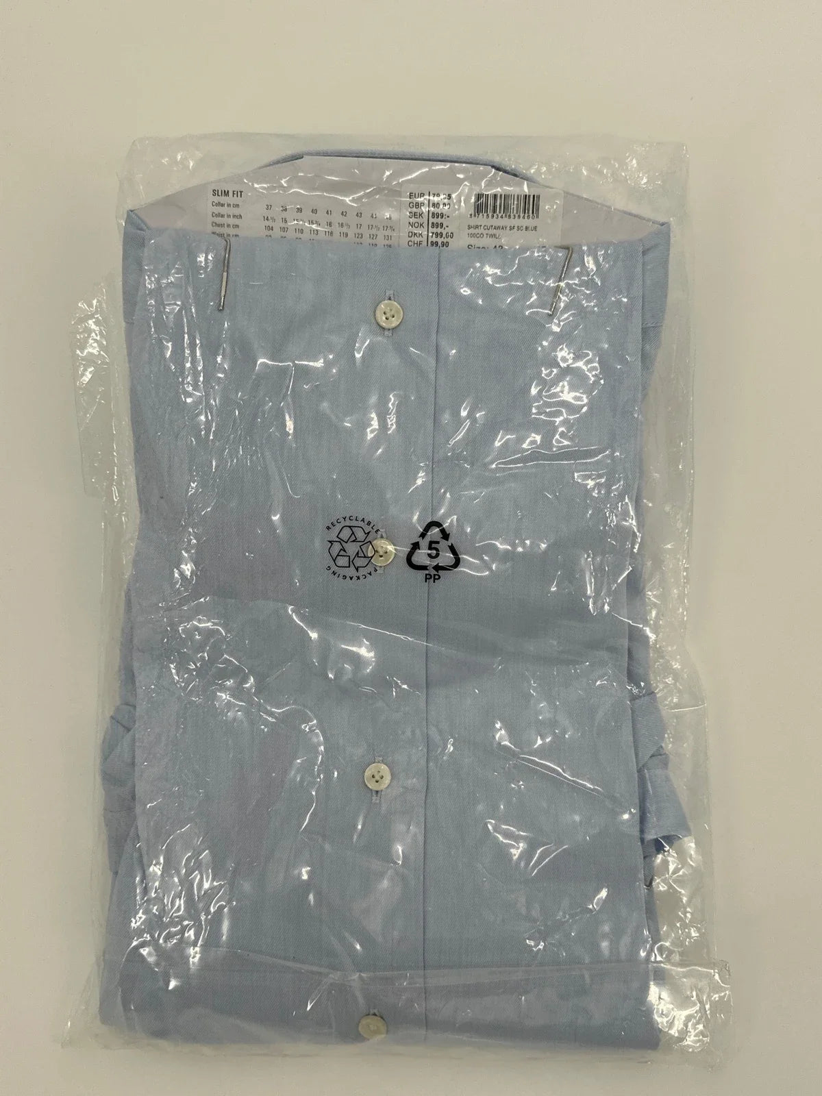 Profuomo overhemd non iron lichtblauw (43) - foto 4