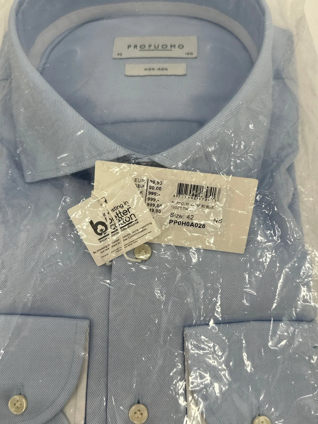 Profuomo overhemd non iron lichtblauw (42) - foto 3