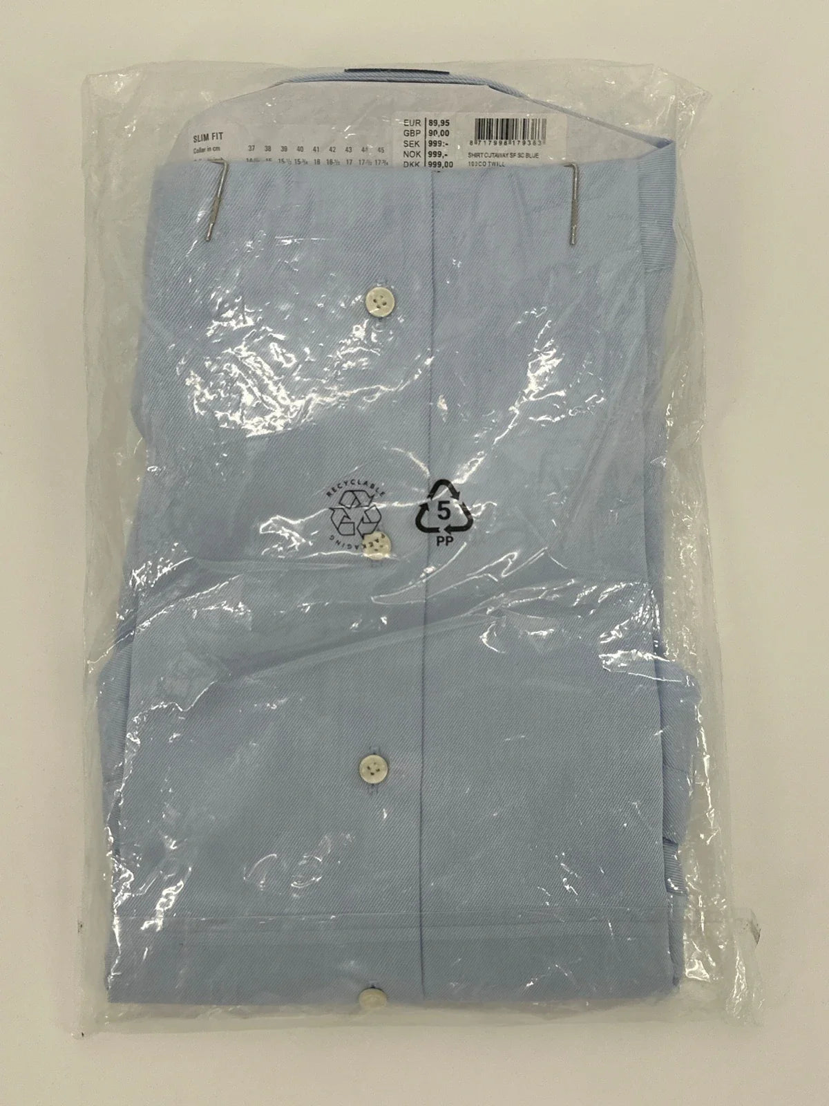 Profuomo overhemd non iron lichtblauw (39) - foto 4