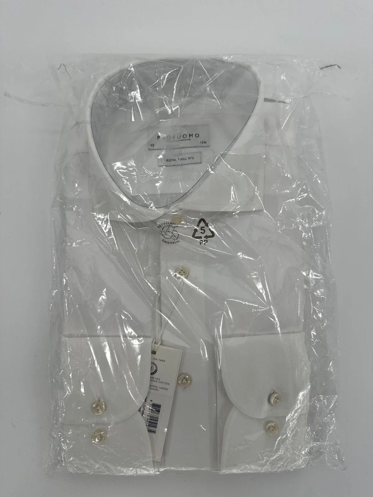 Profuomo overhemd royal twill wit (40) - foto 1