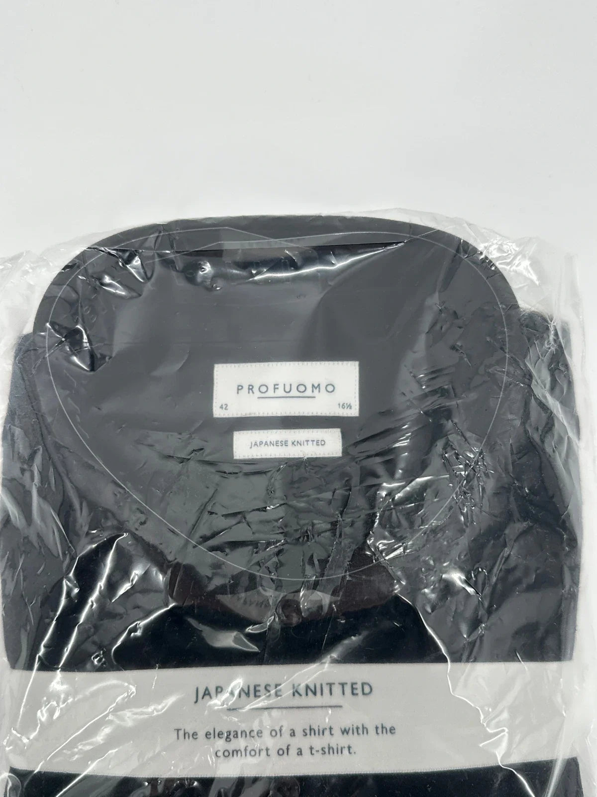 Profuomo overhemd Japanese knitted zwart (42) - foto 2