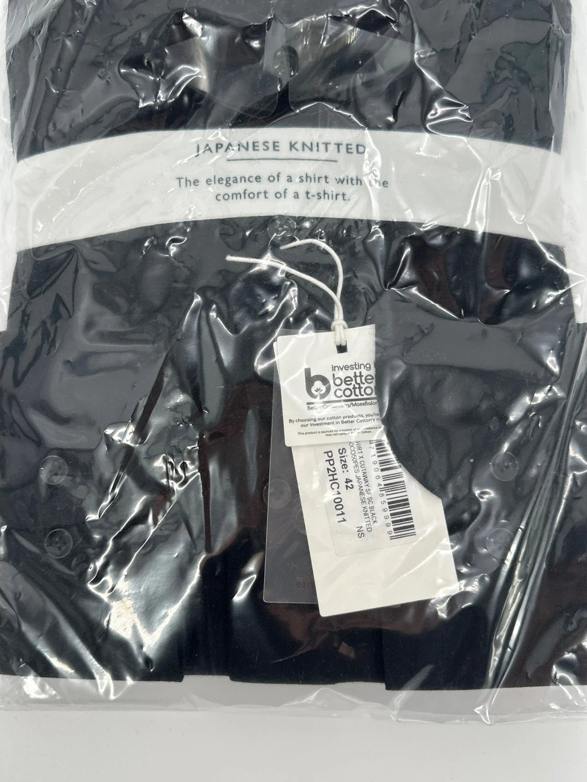 Profuomo overhemd Japanese knitted zwart (42) - foto 3