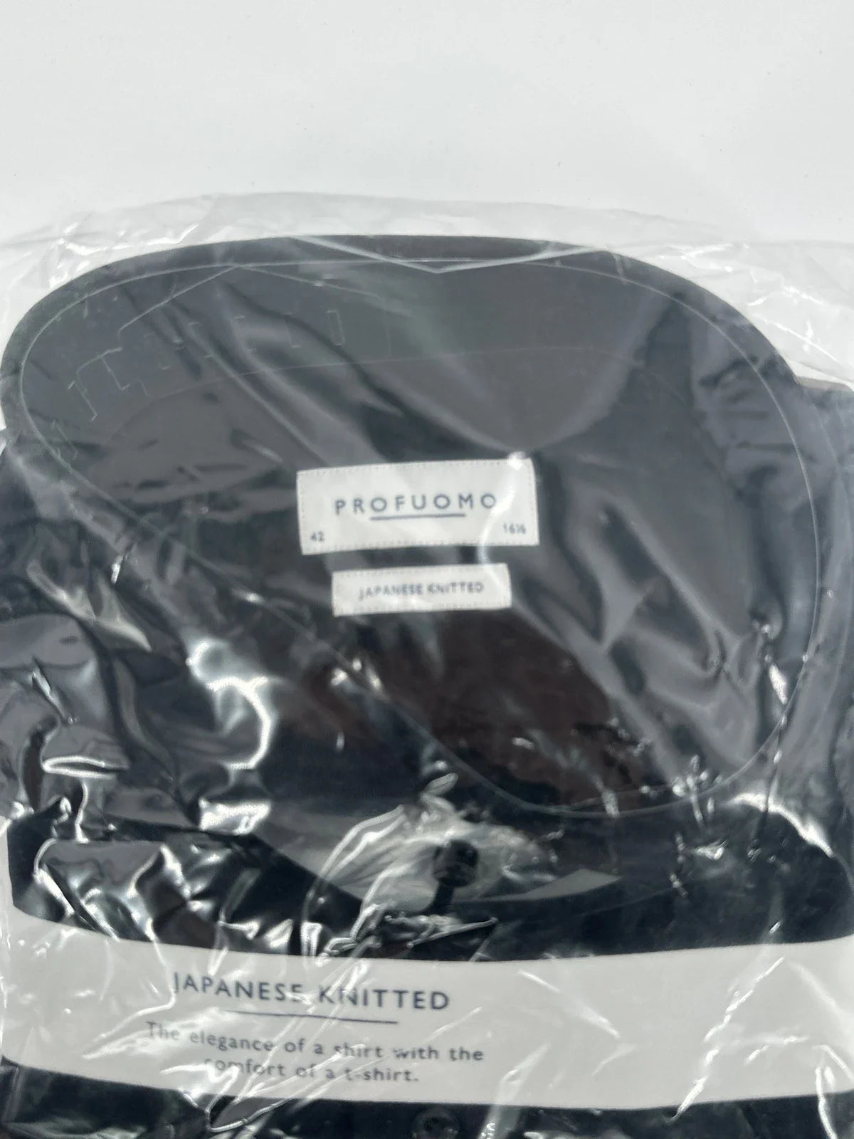 Profuomo overhemd Japanese knitted zwart (42) - foto 2
