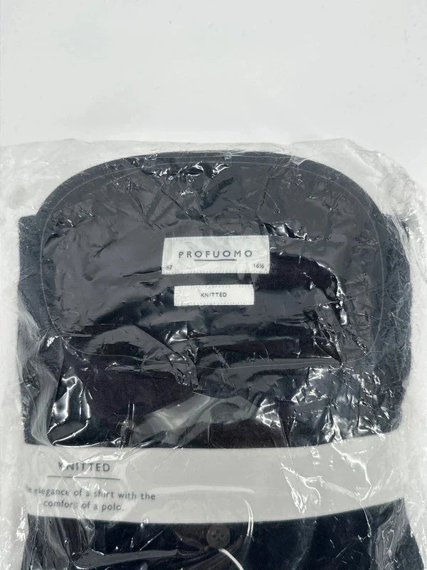 Profuomo overhemd knitted marineblauw 42 - foto 2
