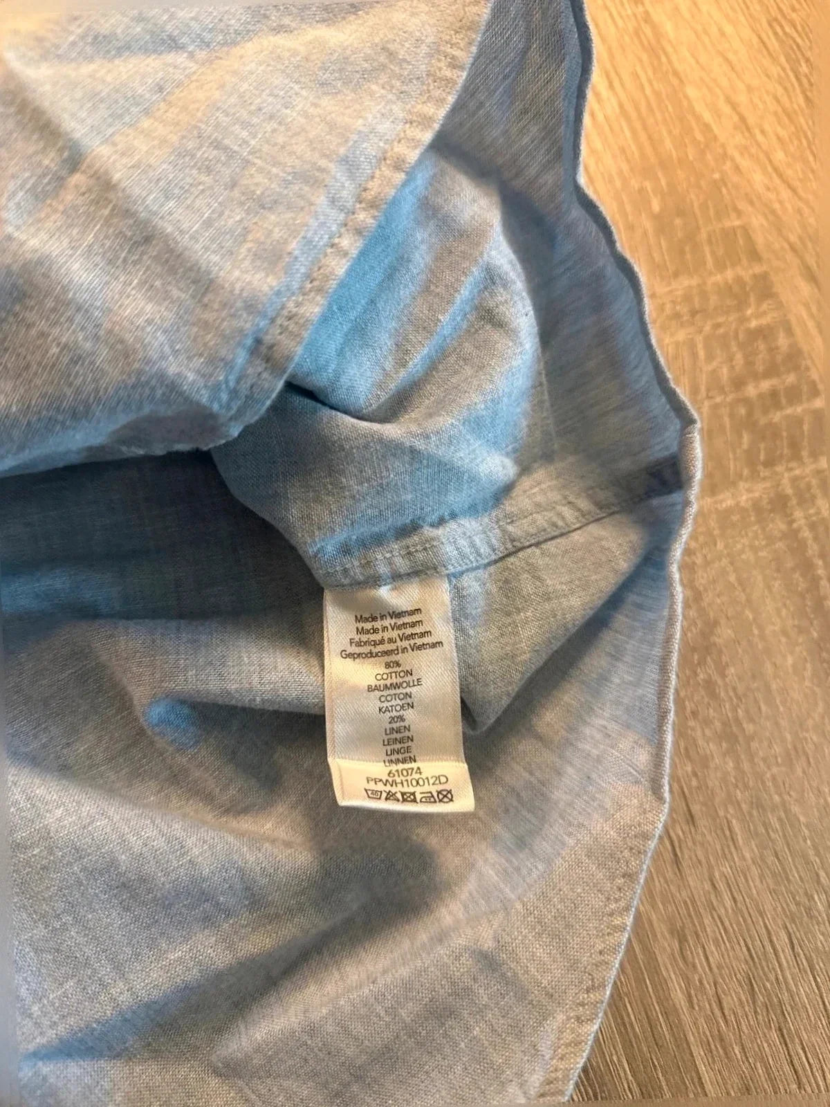 Profuomo linen overhemd Lichtblauw (44/17 1-2) NIEUW - foto 4