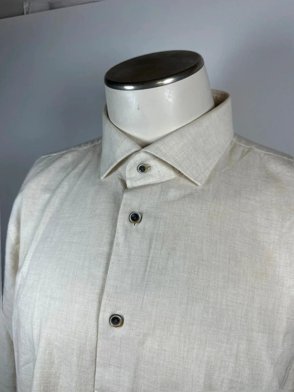 Profuomo linnen overhemd Crème (45/17 3-4) NIEUW - foto 2