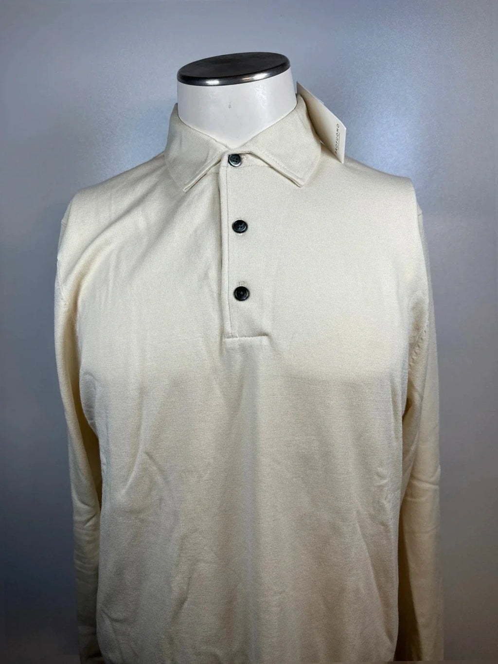 Profuomo Polo longsleeve beige (L) NIEUW - foto 1