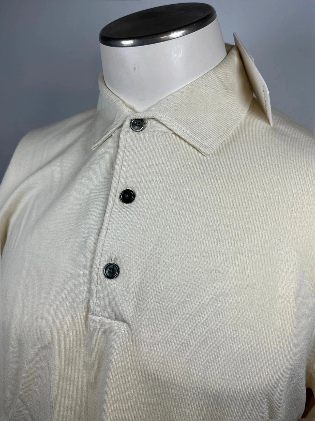 Profuomo Polo longsleeve beige (L) NIEUW - foto 2