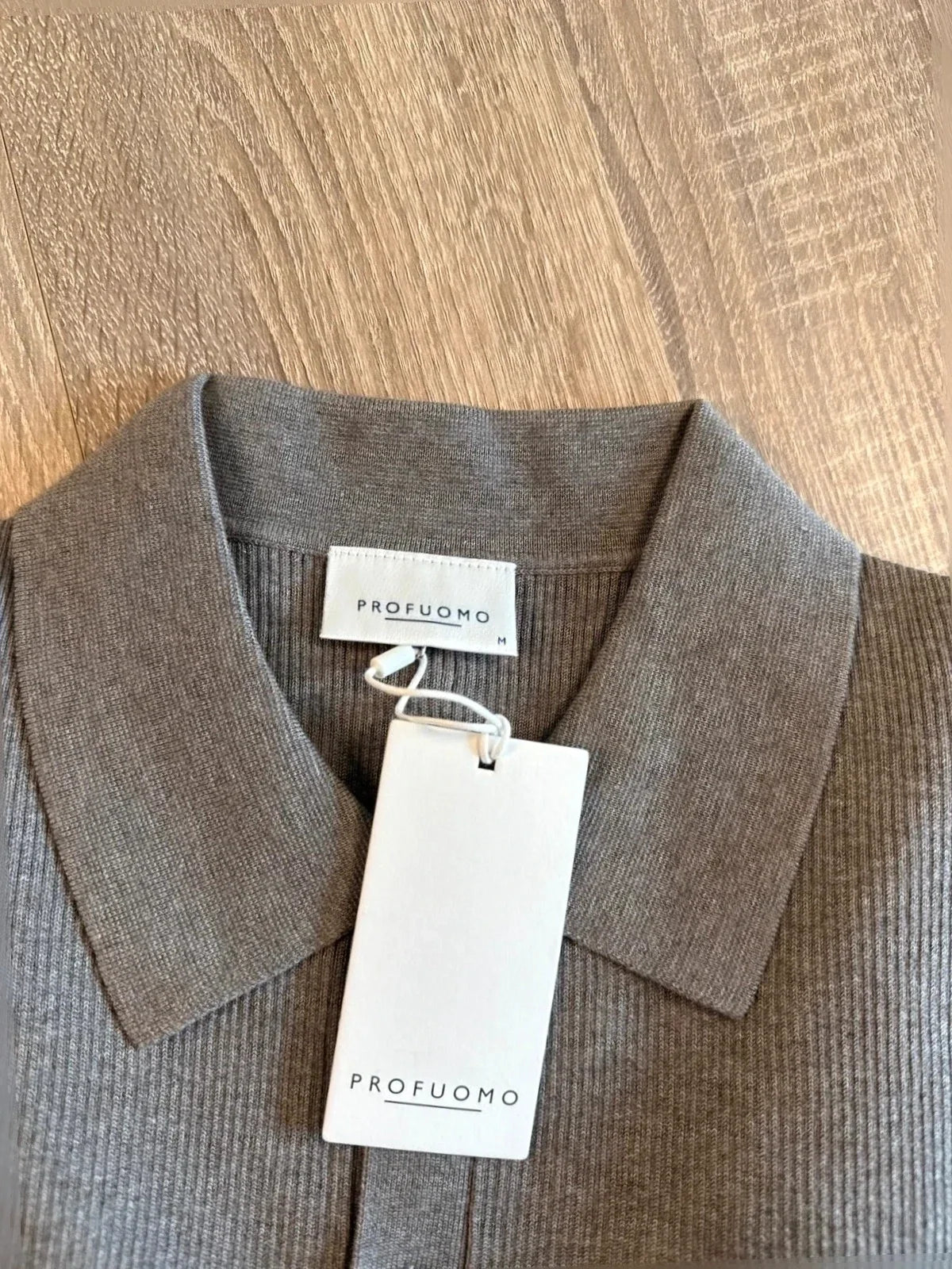 Profuomo polo Longsleeve bruin (M) NIEUW - foto 3