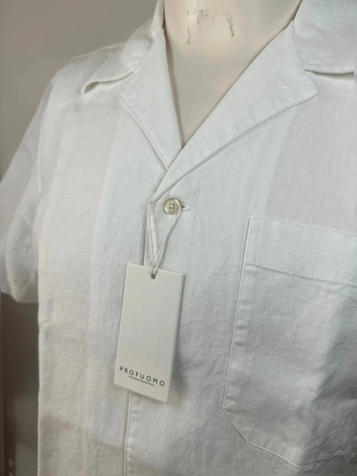Profuomo Linen bloes wit (M) NIEUW - foto 2