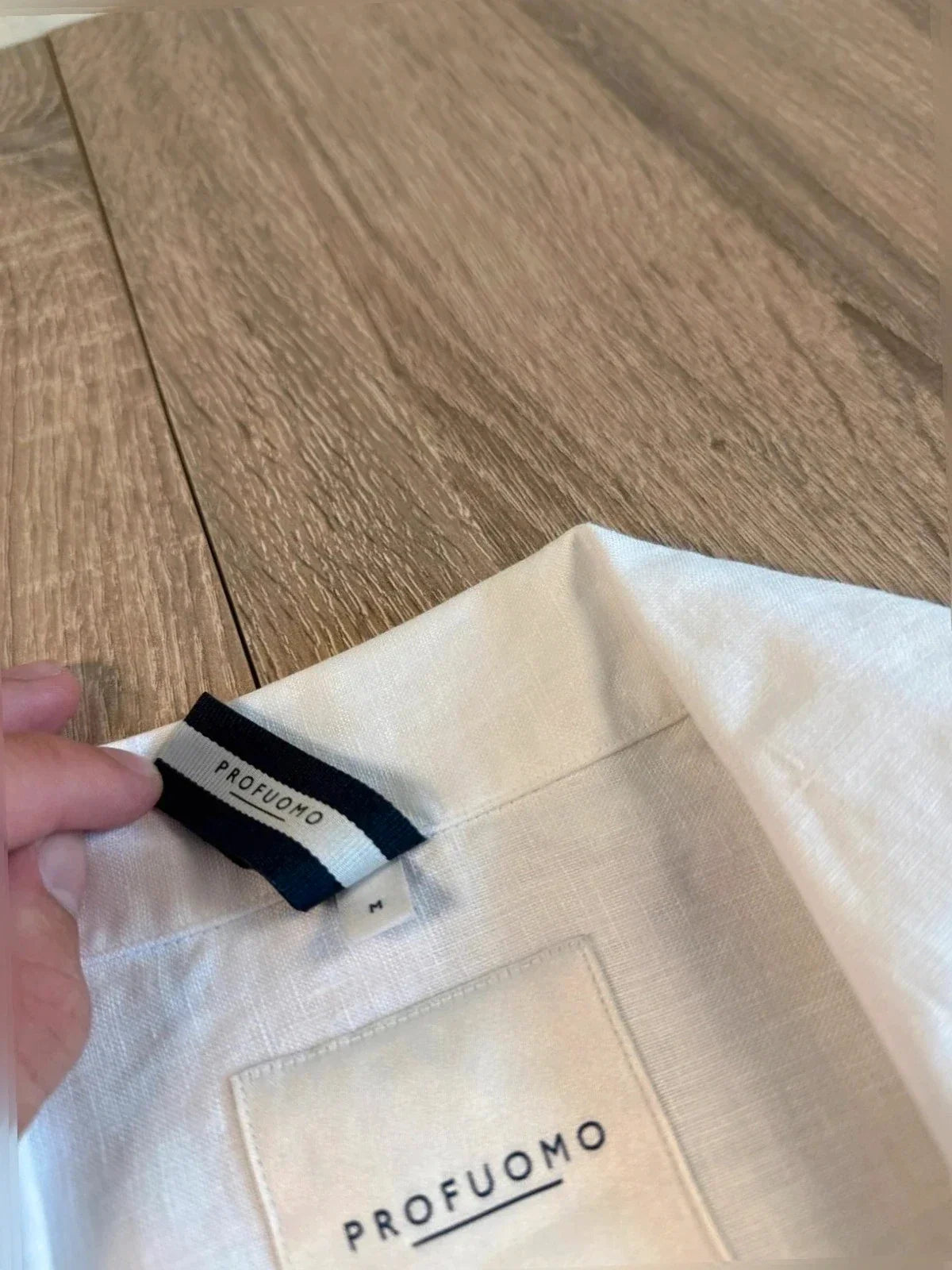 Profuomo Linen bloes wit (M) NIEUW - foto 4