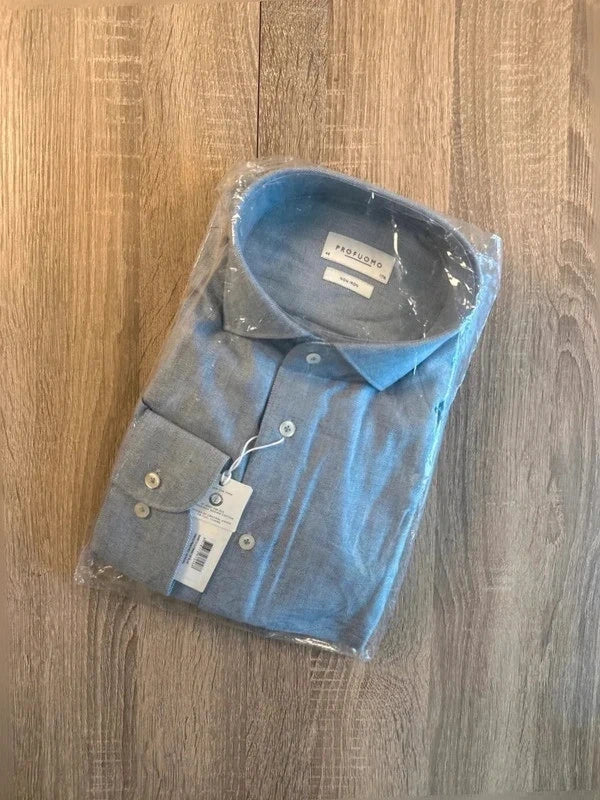 Profuomo overhemd Blauw (44/17 1-2) NIEUW - foto 1
