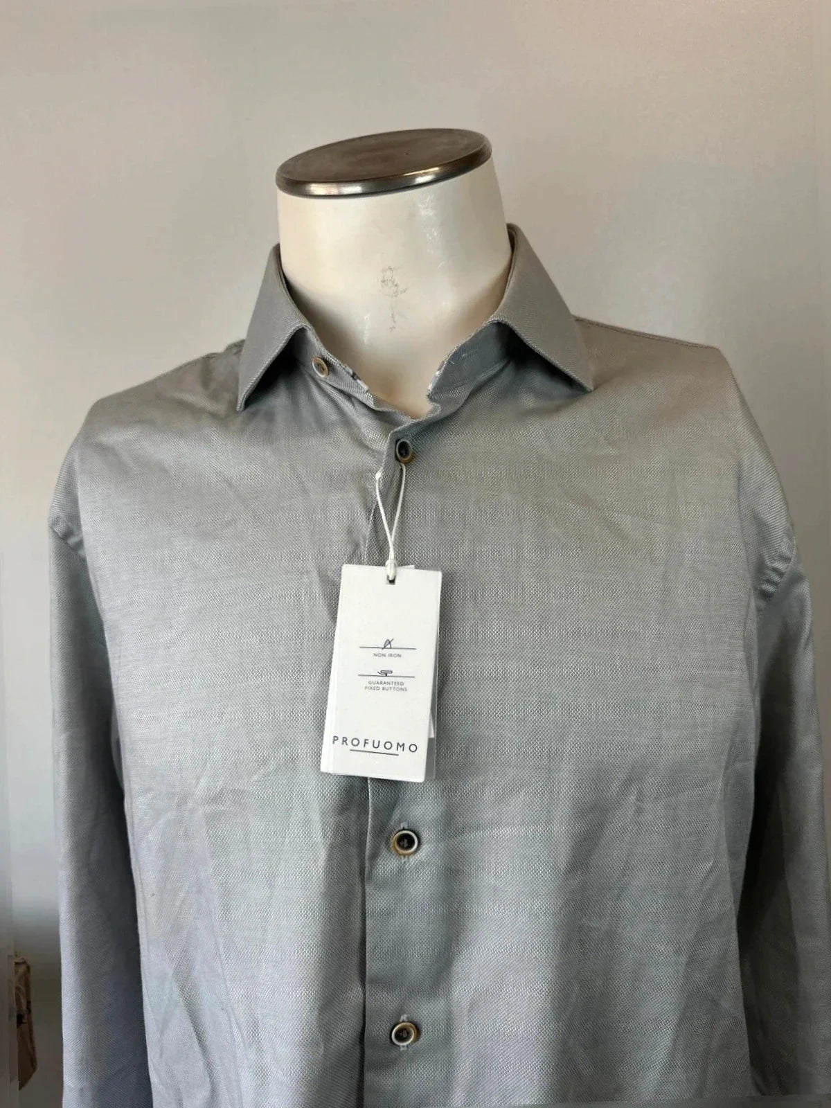 Profuomo Overhemd grijs (43) nieuw - foto 1