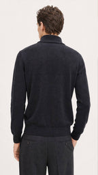Half-zip trui zwart