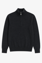 Half-zip trui zwart