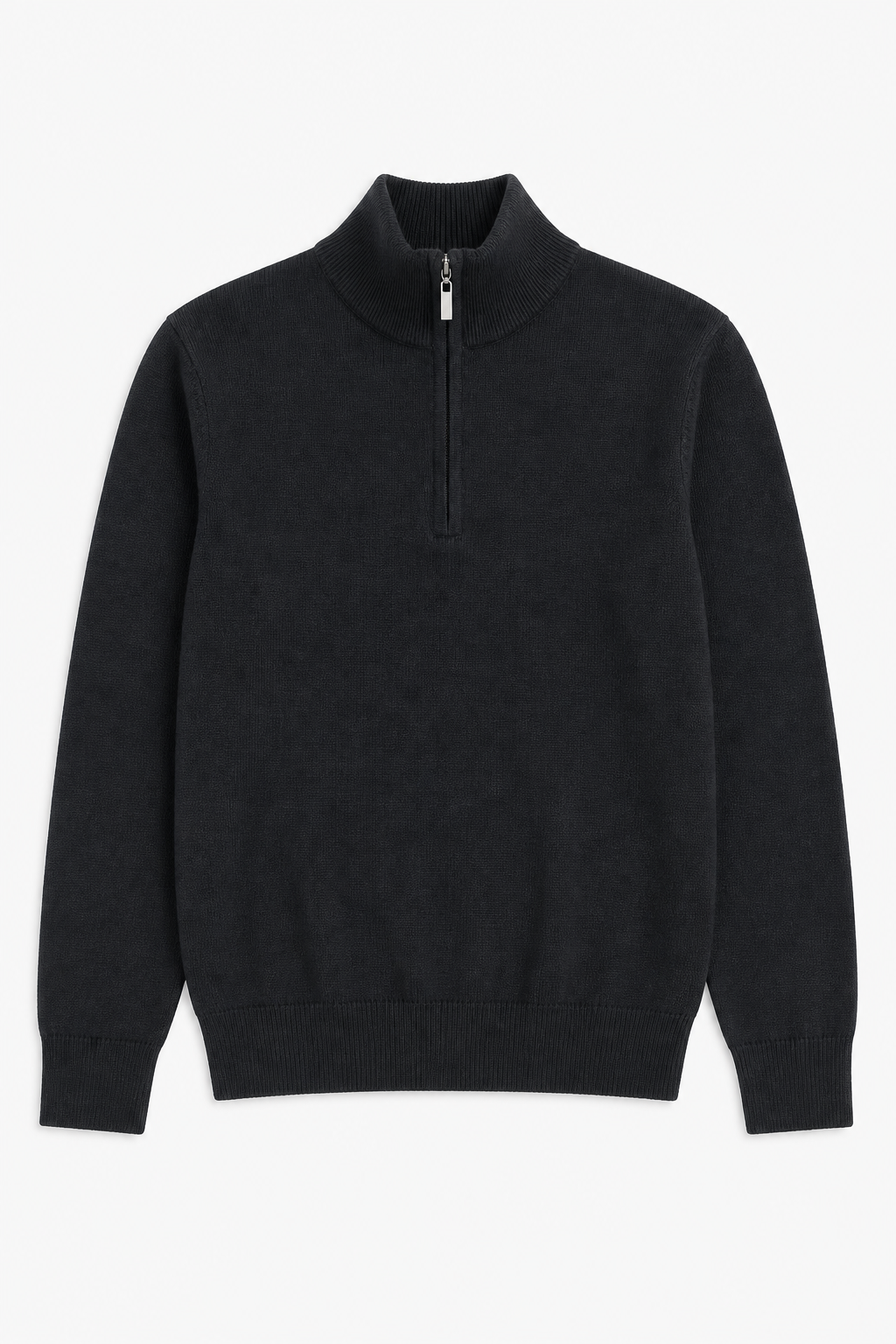 Half-zip trui zwart