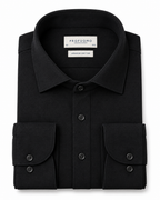 Profuomo Japanese Knitted overhemd zwart — packshot op witte achtergrond