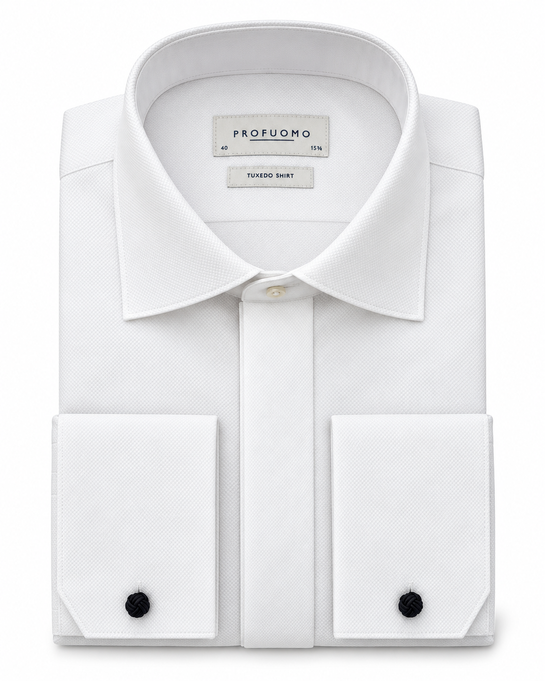 Profuomo Smokingoverhemd wit — packshot op witte achtergrond