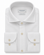 Profuomo Japanese Knitted overhemd wit — packshot op witte achtergrond