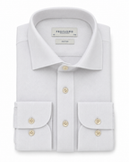 Profuomo Knitted overhemd wit — packshot op witte achtergrond